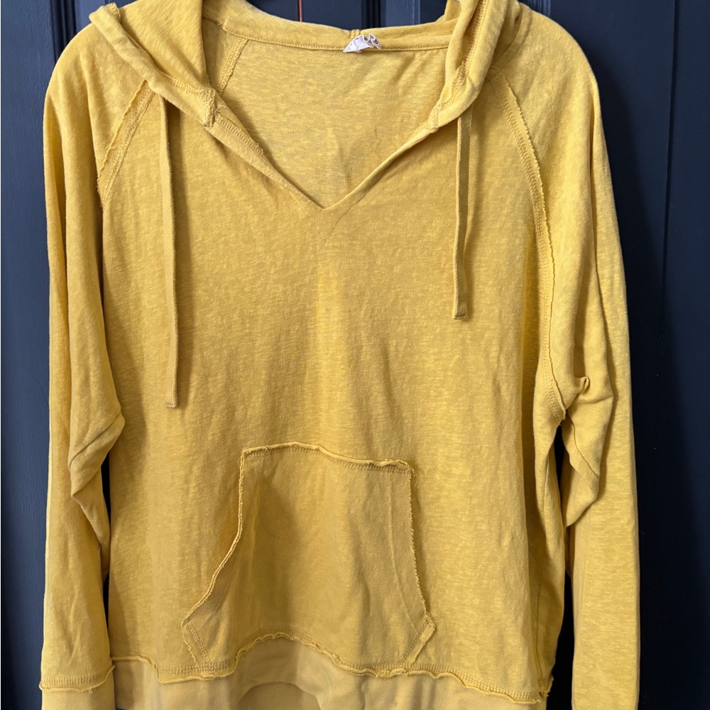 Yellow Hooded Women's Sweater